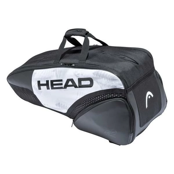 Head Djokovic Combi 6 Pack Racquet Bag (White/Black) 1 Head Djokovic Combi 6 Pack Racquet Bag (White/Black)