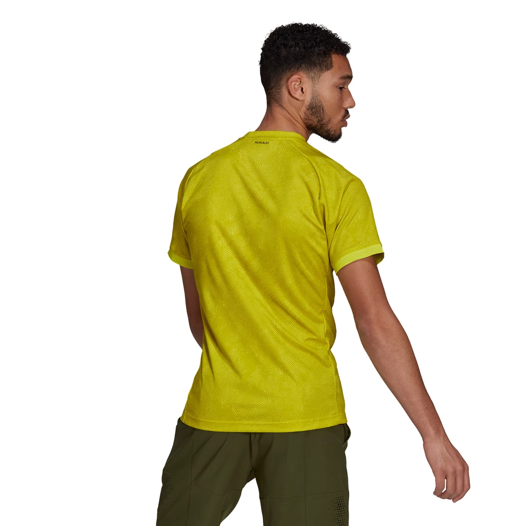 Adidas Men's FreeLift Primeblue Printed Top (Yellow) - Image 3
