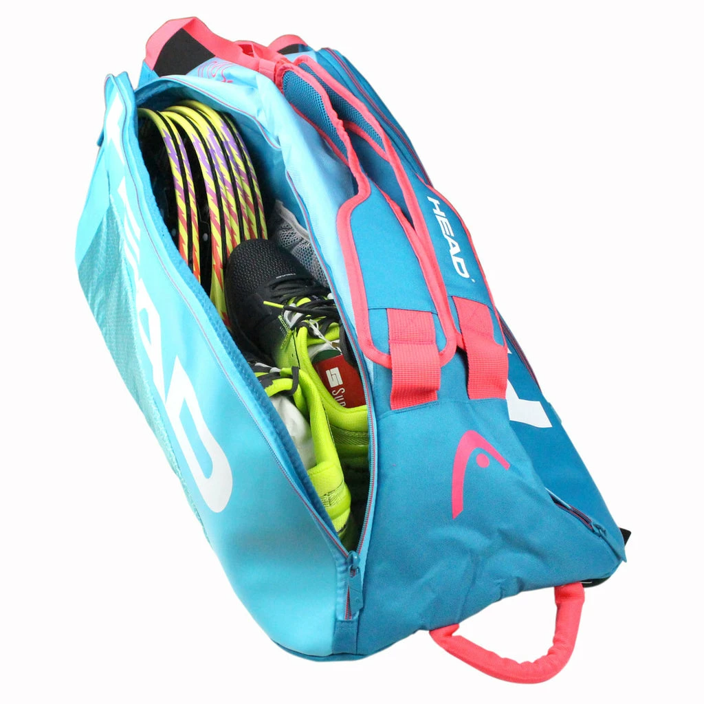 Head Tour Team Supercombi 9 Pack Racquet Bag (Blue/Pink) - Image 2