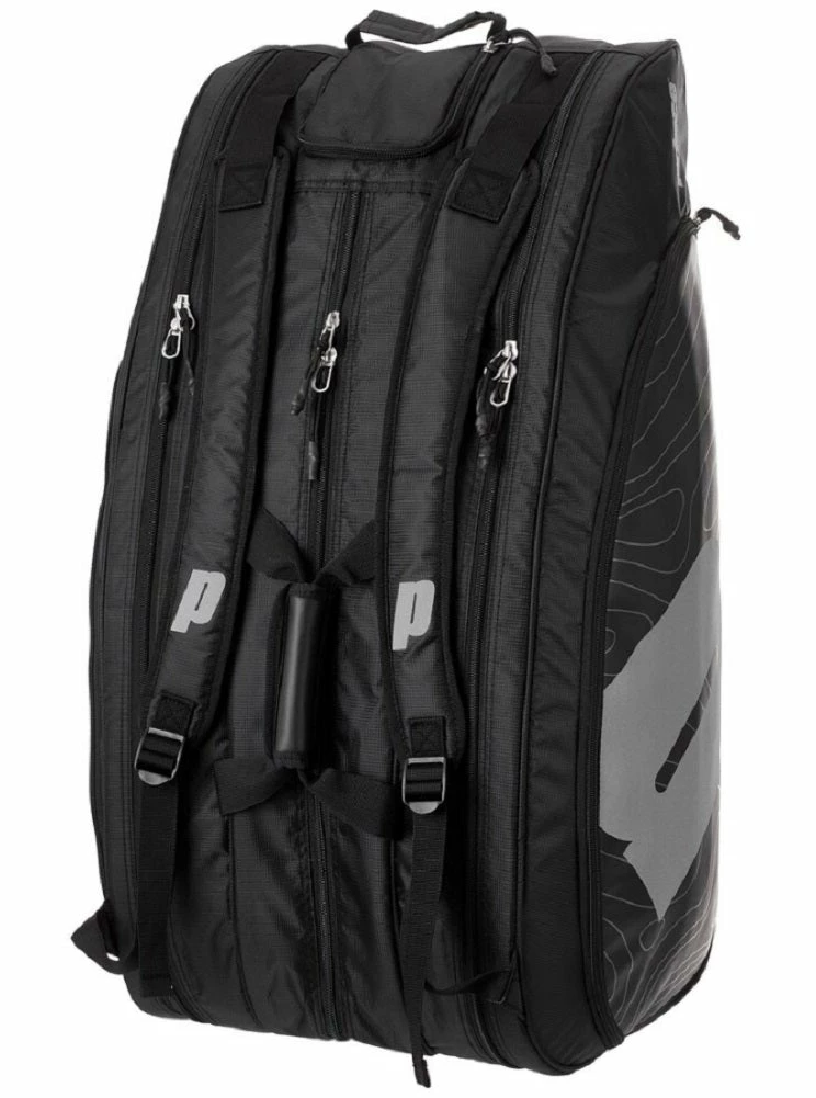 Prince Tour Reflective 12 Pack Racquet Bag (Black/Silver) - Image 2