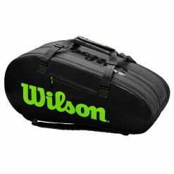 Wilson Super Tour 15 Pack Racquet Bag (Black/Green) 10 Wilson Super Tour 15 Pack Racquet Bag (Black/Green) -Yonex Shop WR8004101001 Super Tour 3 Comp BKGR Back 1024x1024