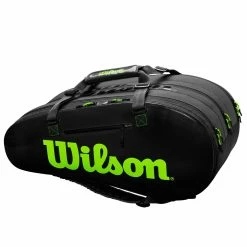 Wilson Super Tour 15 Pack Racquet Bag (Black/Green) 9 Wilson Super Tour 15 Pack Racquet Bag (Black/Green) -Yonex Shop WR8004101001 Super Tour 3 Comp BKGR Front 1024x1024