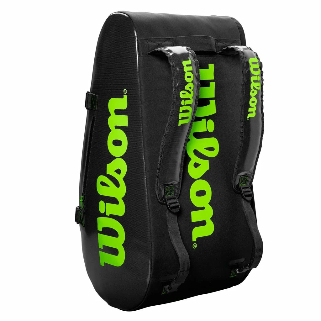 Wilson Super Tour 15 Pack Racquet Bag (Black/Green) 6 Wilson Super Tour 15 Pack Racquet Bag (Black/Green) - Image 6