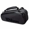 Wilson Pro Staff V13 Super Tour 9 Pack Racquet Bag (Black)