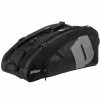 Prince Tour Reflective 12 Pack Racquet Bag (Black/Silver)
